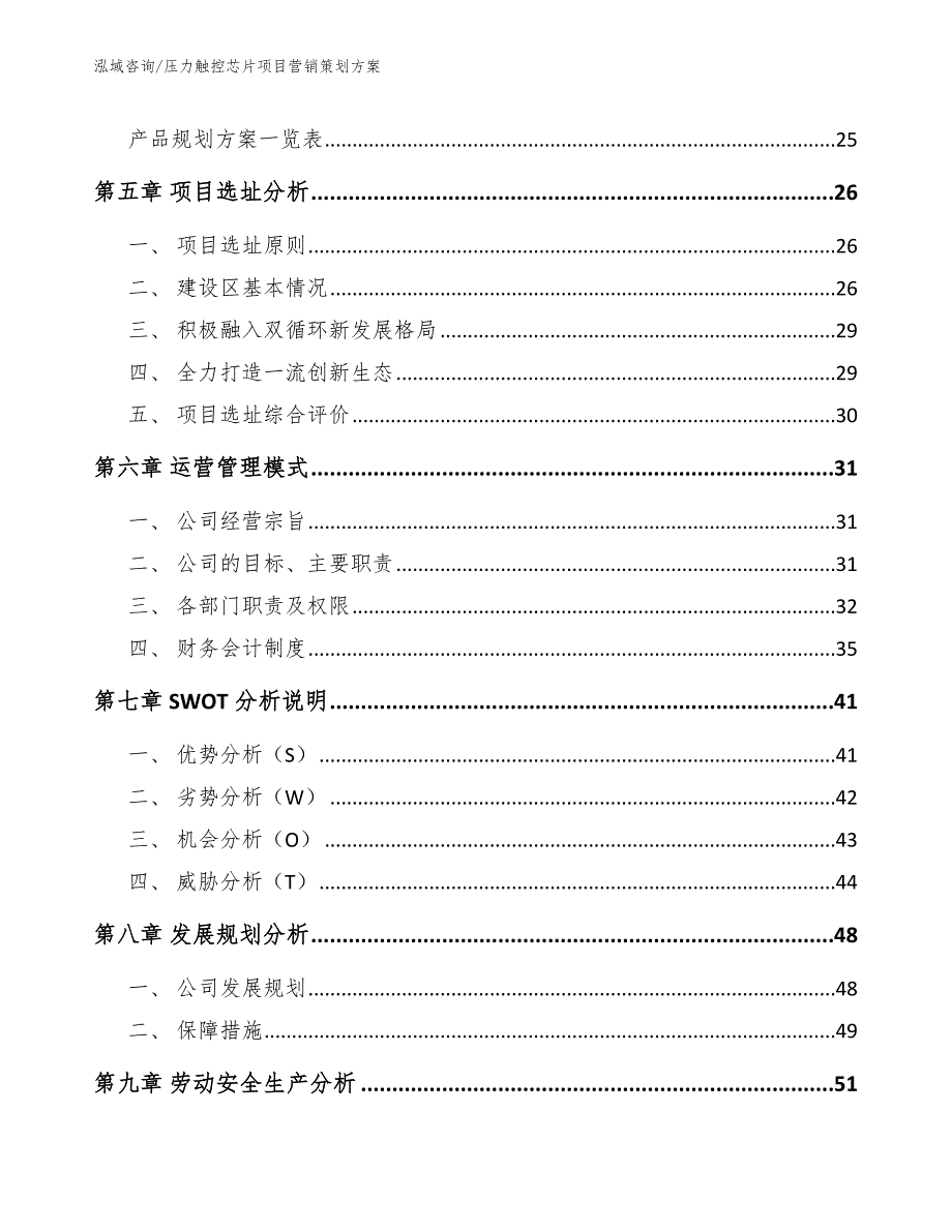 压力触控芯片项目营销策划方案【模板范文】_第3页