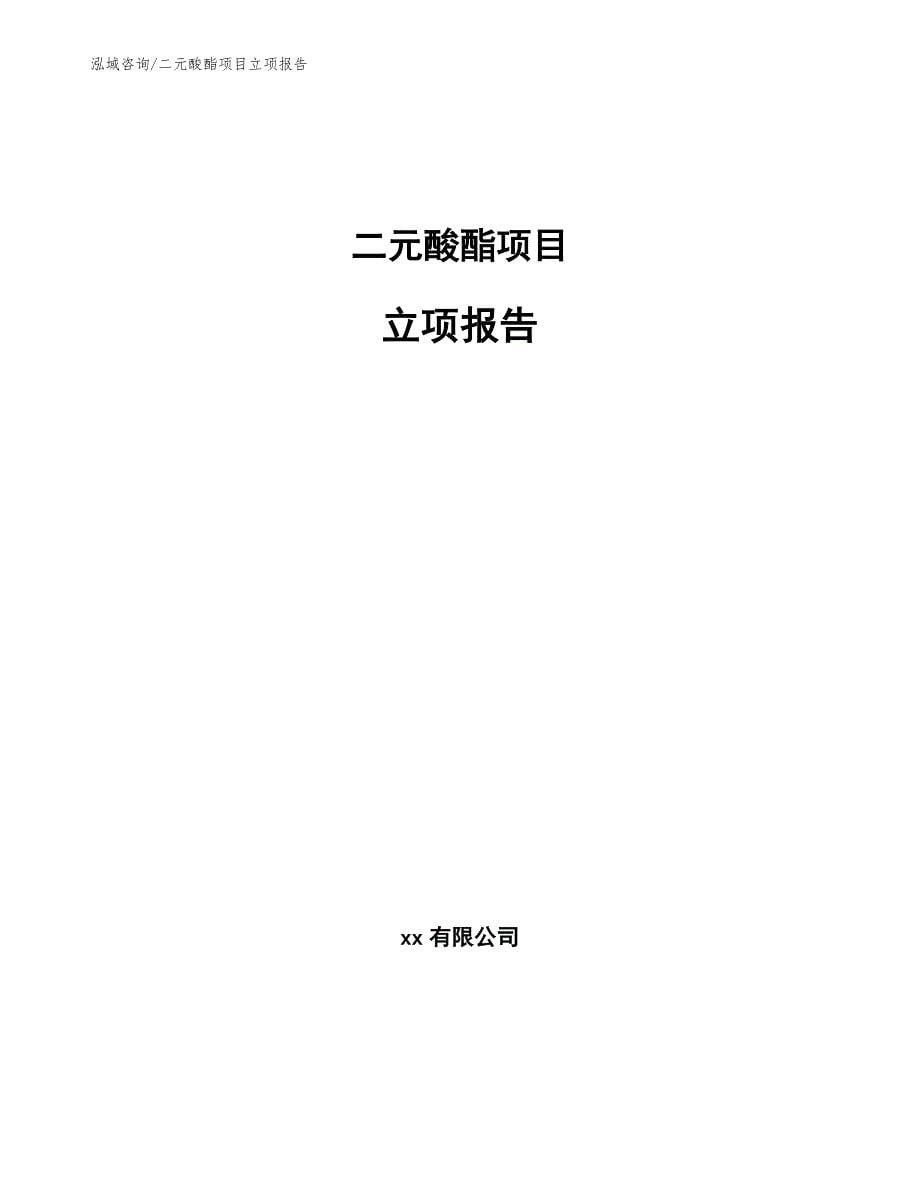 二元酸酯项目立项报告【模板】_第1页