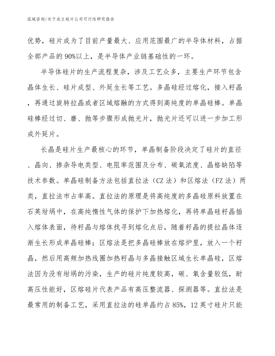 关于成立硅片公司可行性研究报告（模板参考）_第3页