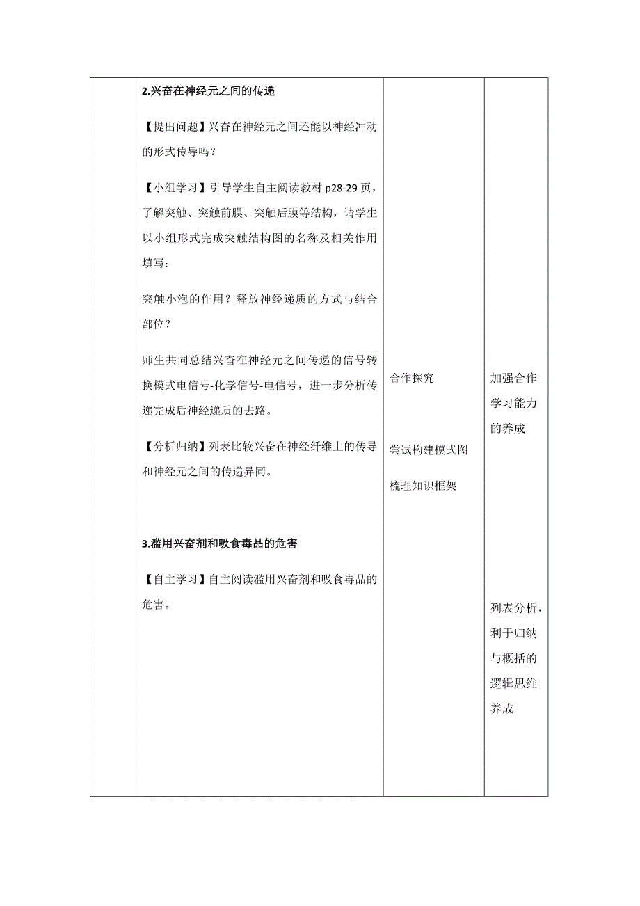 2.3《神经冲动的产生和传导》教案【新教材】人教版高中生物选择性必修一-教案课件-高中生物选择性必修一_第4页