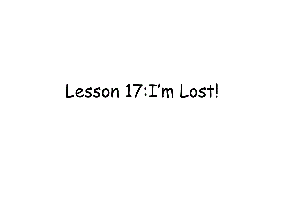 冀版英语四上Lesson 17 I’m lostppt课件1_第1页