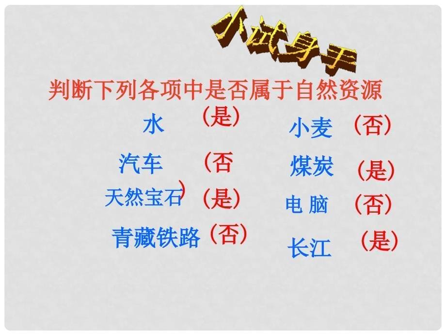 江苏省常州市新北区实验学校八年级地理上册 3.1 自然资源的基本特征课件 （新版）新人教版_第5页