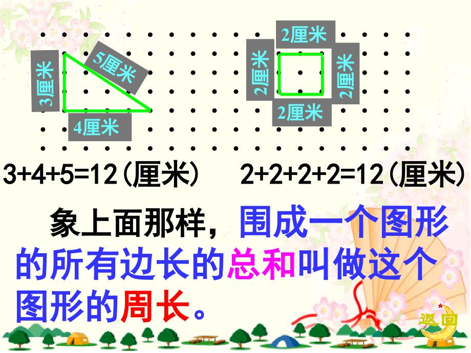 人教版三年级数学上册《正方形的周长》PPT课件 (2)_第3页