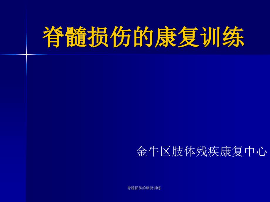 脊髓损伤的康复训练_第1页