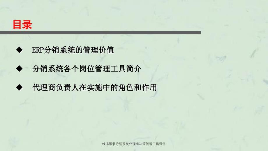 维涛服装分销系统代理商决策管理工具课件_第2页