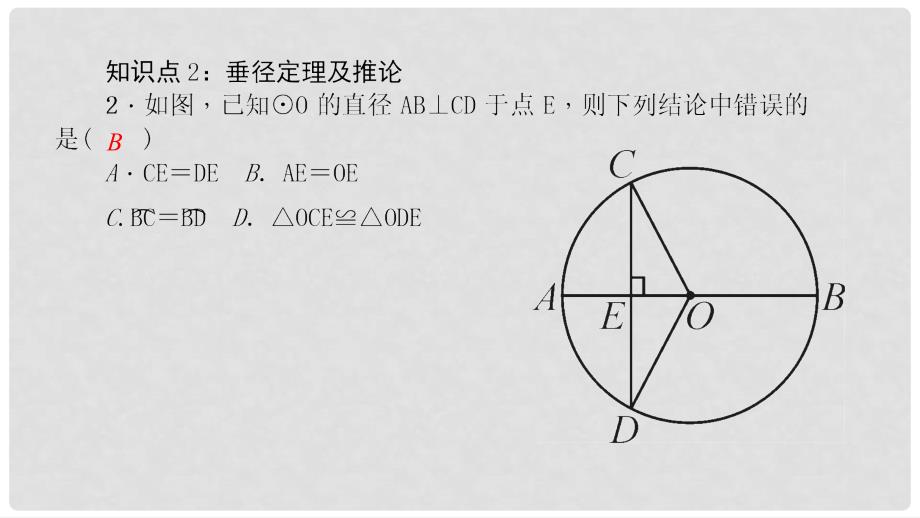 九年级数学上册 24.1.2 垂直于弦的直径习题课件 （新版）新人教版_第4页