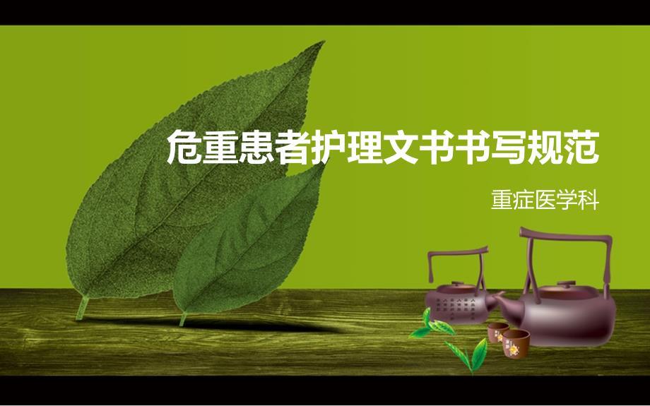 危重患者护理文书书写.ppt