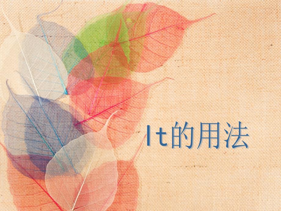 it用法总结高三总复习_第1页