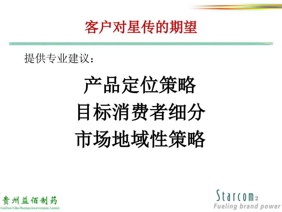 星传媒体贵州益佰制药镇痛灵新产品推广沟通传播计划启动篇60页_第2页