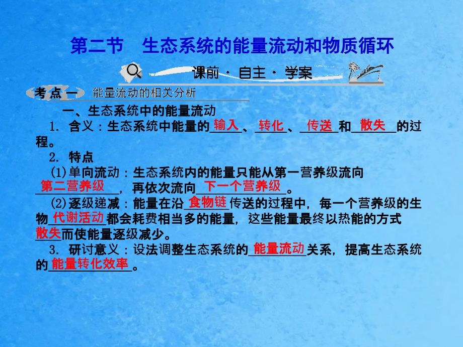 生态系统的能量流动和物质循环2ppt课件_第1页