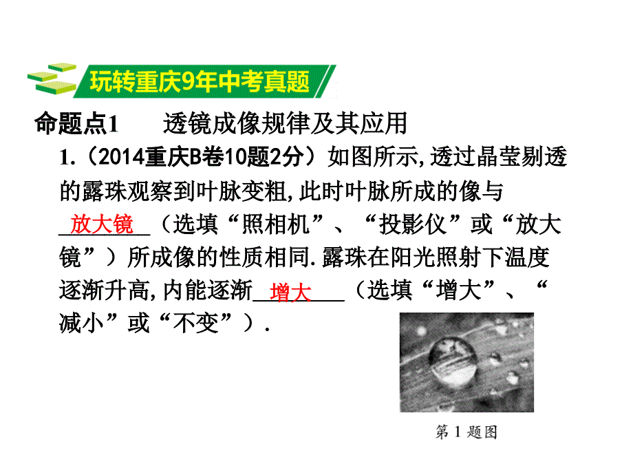 中考物理 第一部分 考点研究 第二讲 透镜及其应用课件_第2页