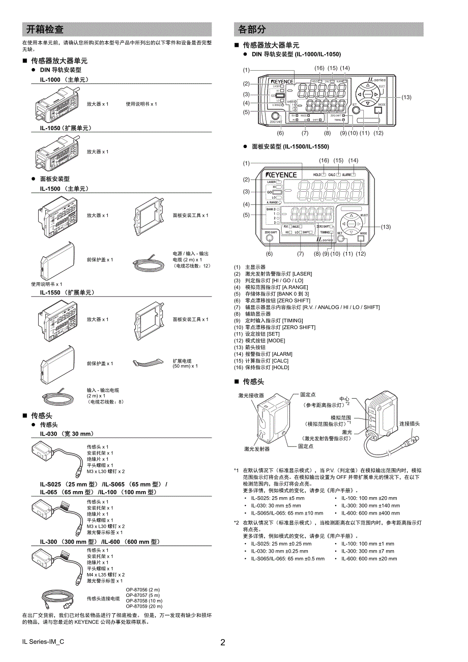 IL激光位移传感器说明书.pdf_第2页