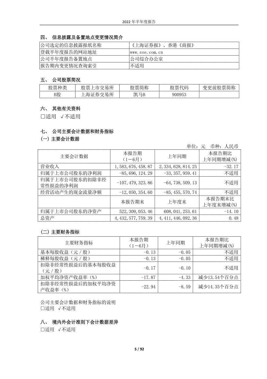 凯马Ｂ：2022年半年报全文_第5页