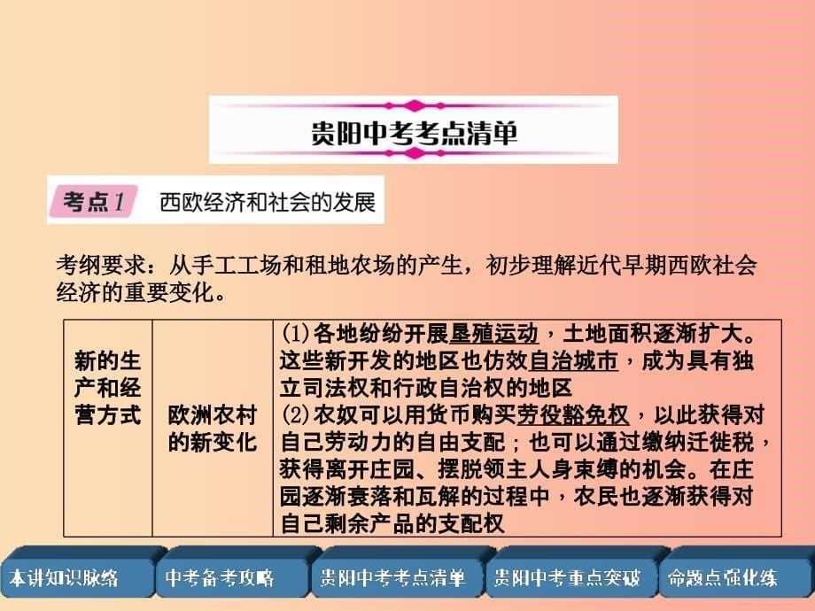 （贵阳专版）2019届中考历史总复习 第一编 教材知识速查篇 模块三 世界近代史 第15讲 步入近代（精讲）课件.ppt_第5页