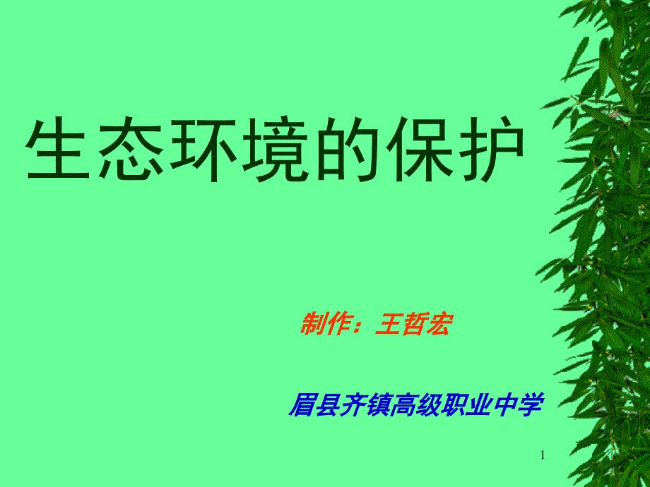 生态环境保护课件课堂PPT_第1页