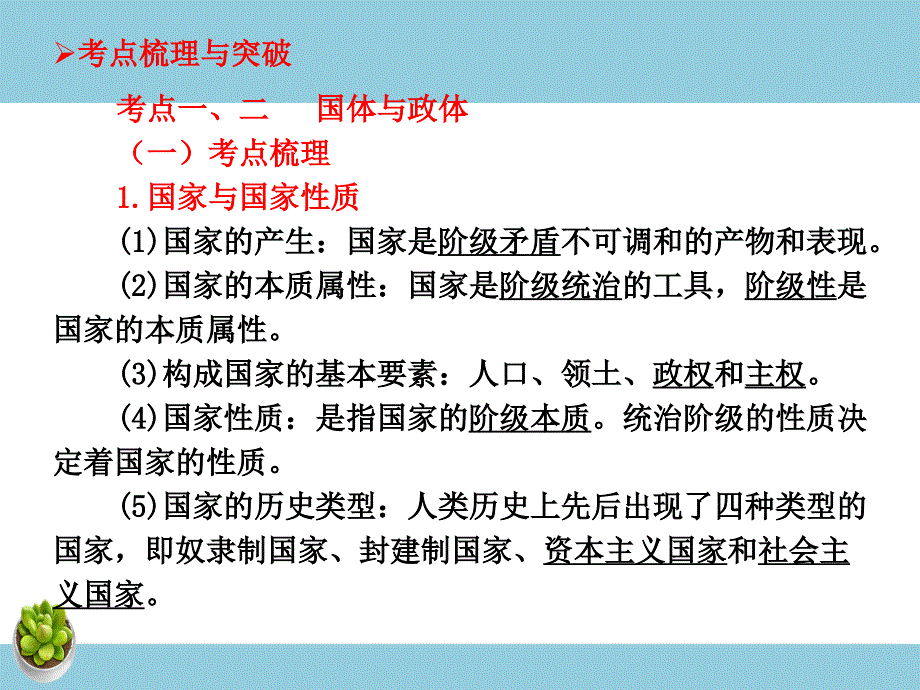 高中政治复习课件 选修3 专题1 各具特色的国家和国际组织-教案课件习题-高中政治选修_第3页