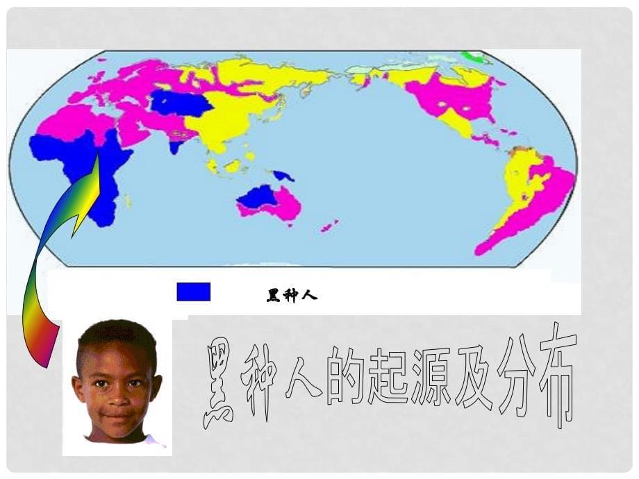 山东省青岛市第十五中学八年级历史下册 第22课《人类三大人种的基本特征》课件 北师大版_第5页