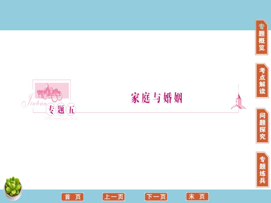 高三政治选修5一轮复习课件：专题5 家庭与婚姻-教案课件习题-高中政治选修_第1页