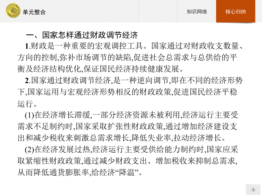 高中政治人教版必修1课件：单元整合3-教案课件-高中政治必修一_第3页