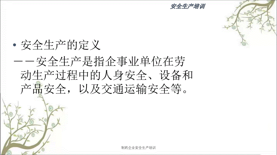 制药企业安全生产培训PPT课件_第3页