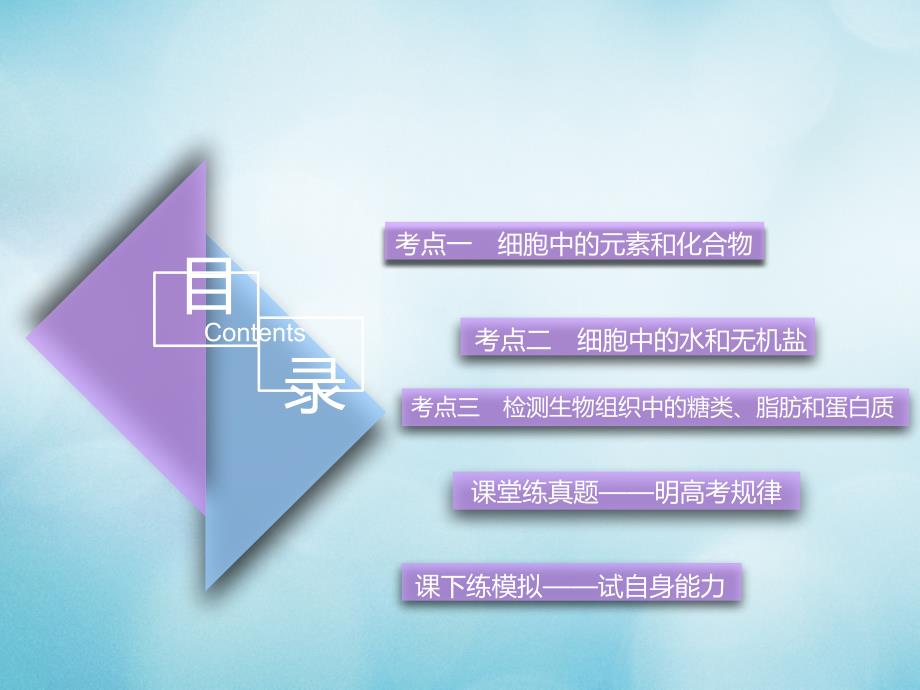 （江苏专）高考生物一轮复习 第一单元 细胞及其分子组成 第2讲 细胞中的元素和化合物课件 必修1_第3页