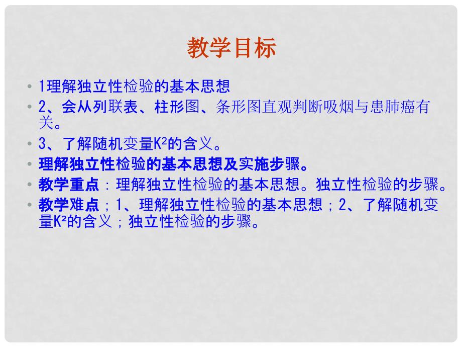 高中数学 第一章 统计案例 1.2 独立性检验的基本思想及其初步应用课件1 新人教A版选修12_第2页