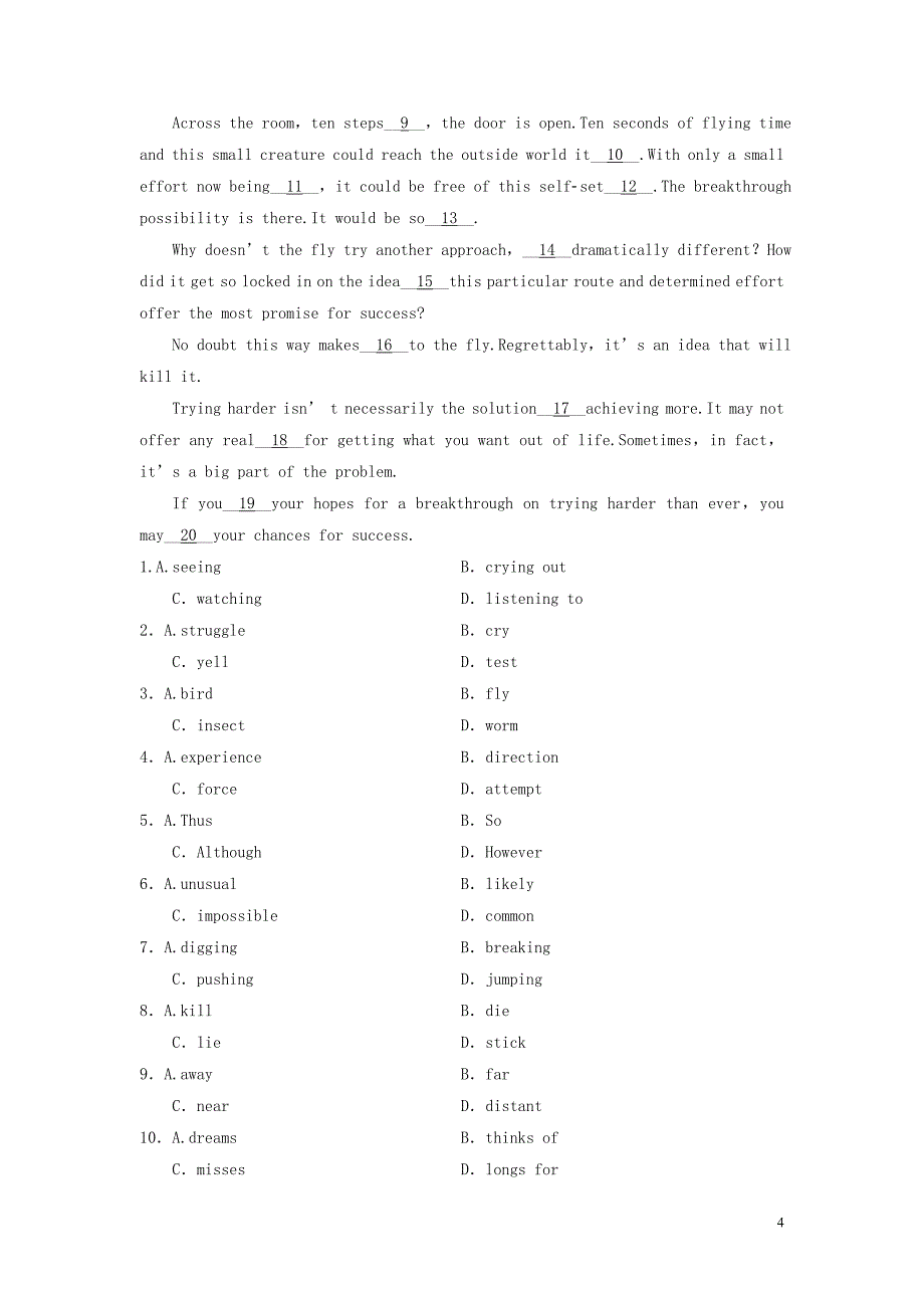 2017版高考英语一轮复习Module5Cloning外研版选修_第4页