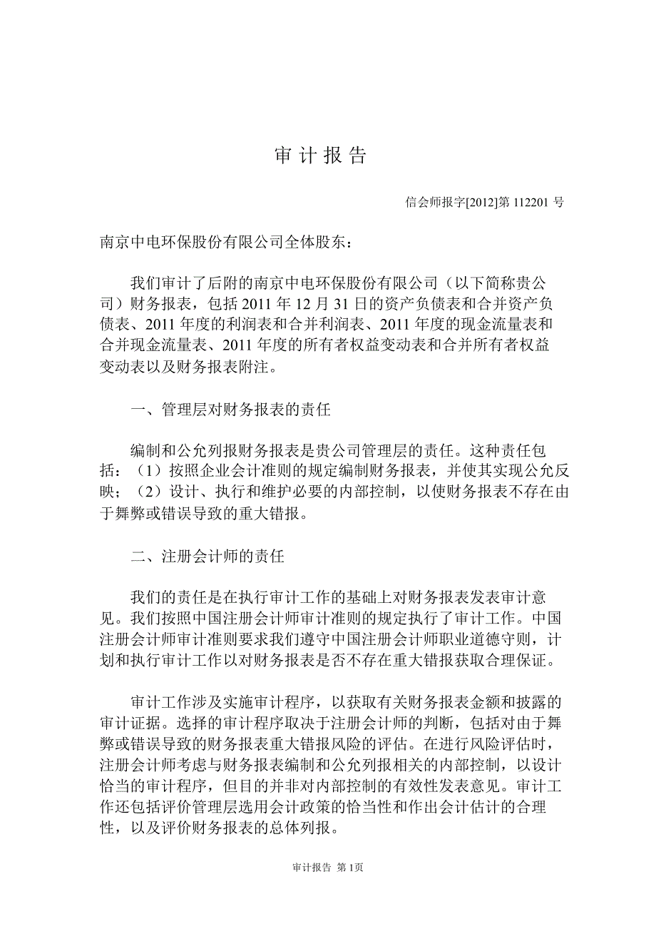 中电环保：审计报告_第2页