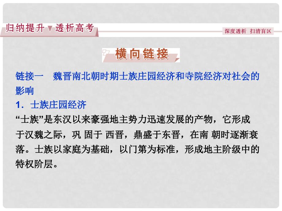 优化方案（通史版）高考历史一轮复习 专题2 中国古代文明的成熟与繁荣——魏晋至隋唐时期专题整合提升课课件_第3页