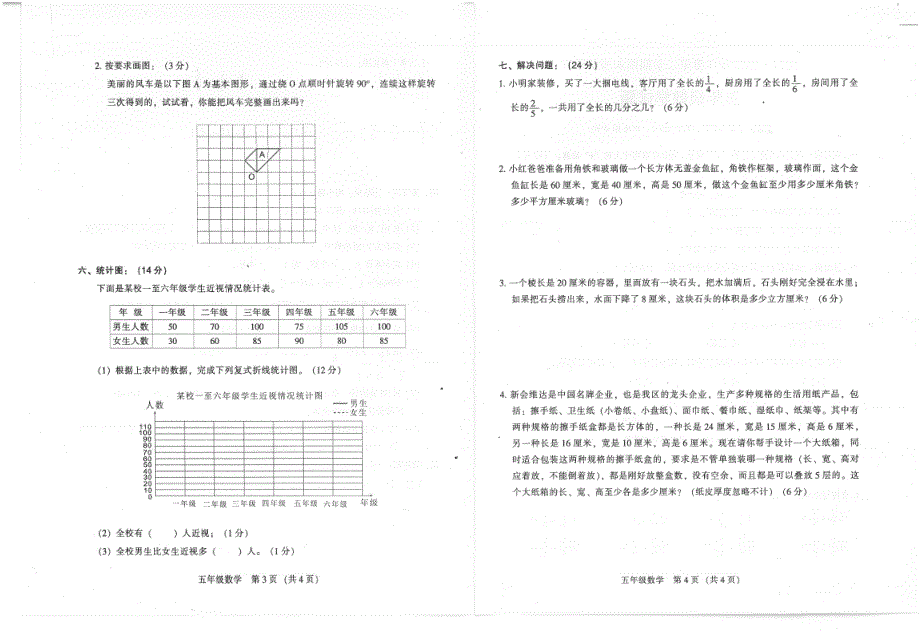 广东江门新会市2021-2022学年第二学期期末考核评价五年级数学（含答案）_第2页