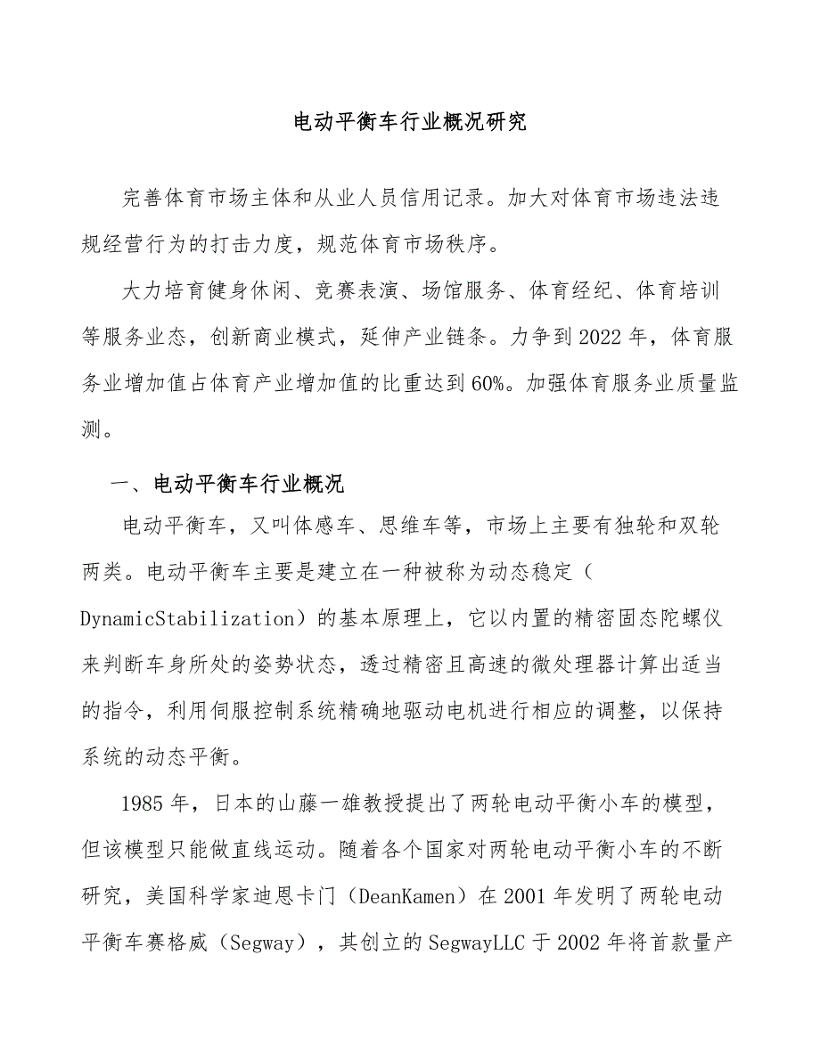 电动平衡车行业概况研究_第1页