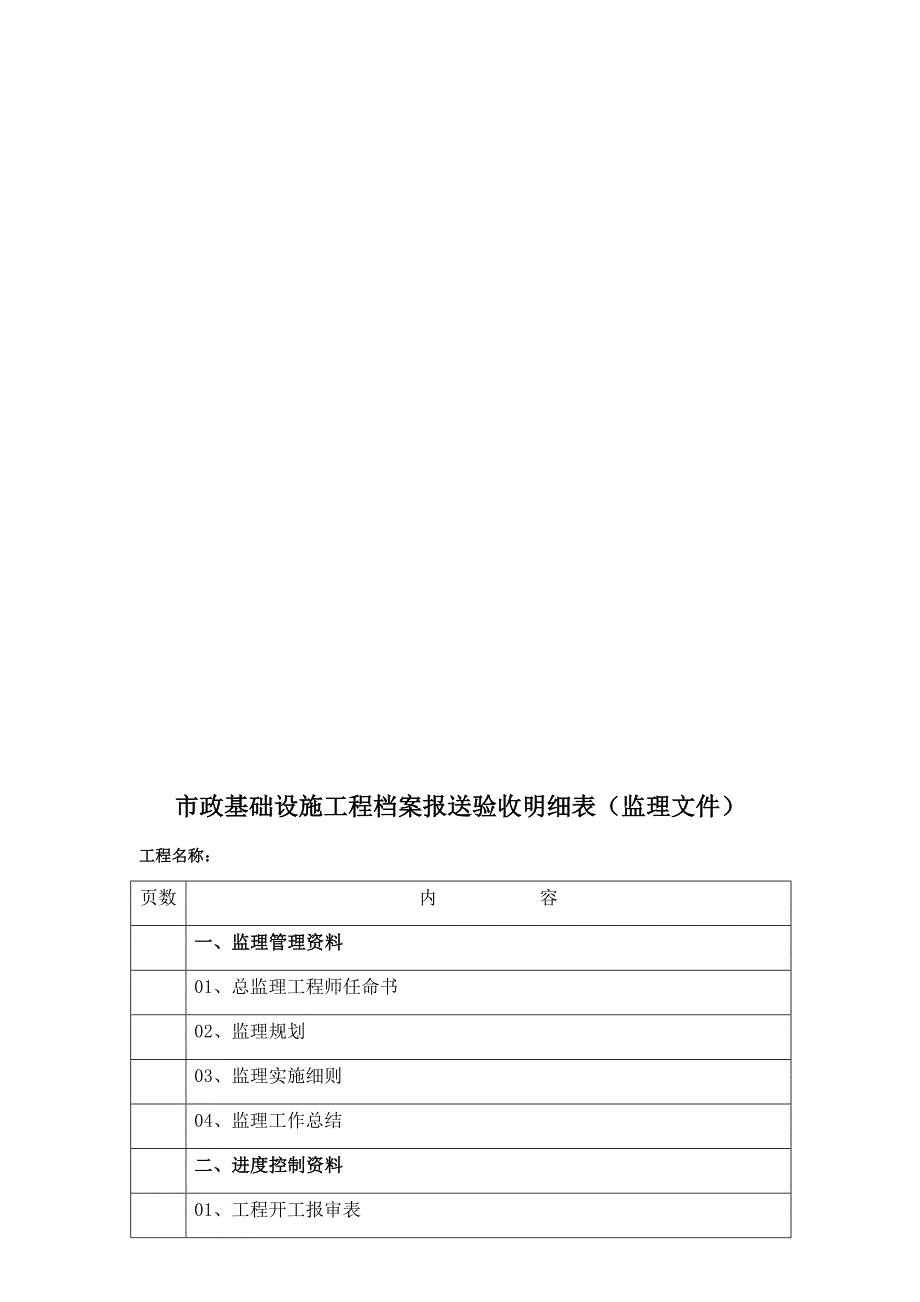 市政基础设施工程档案报送验收明细表（甲方文件）_第4页