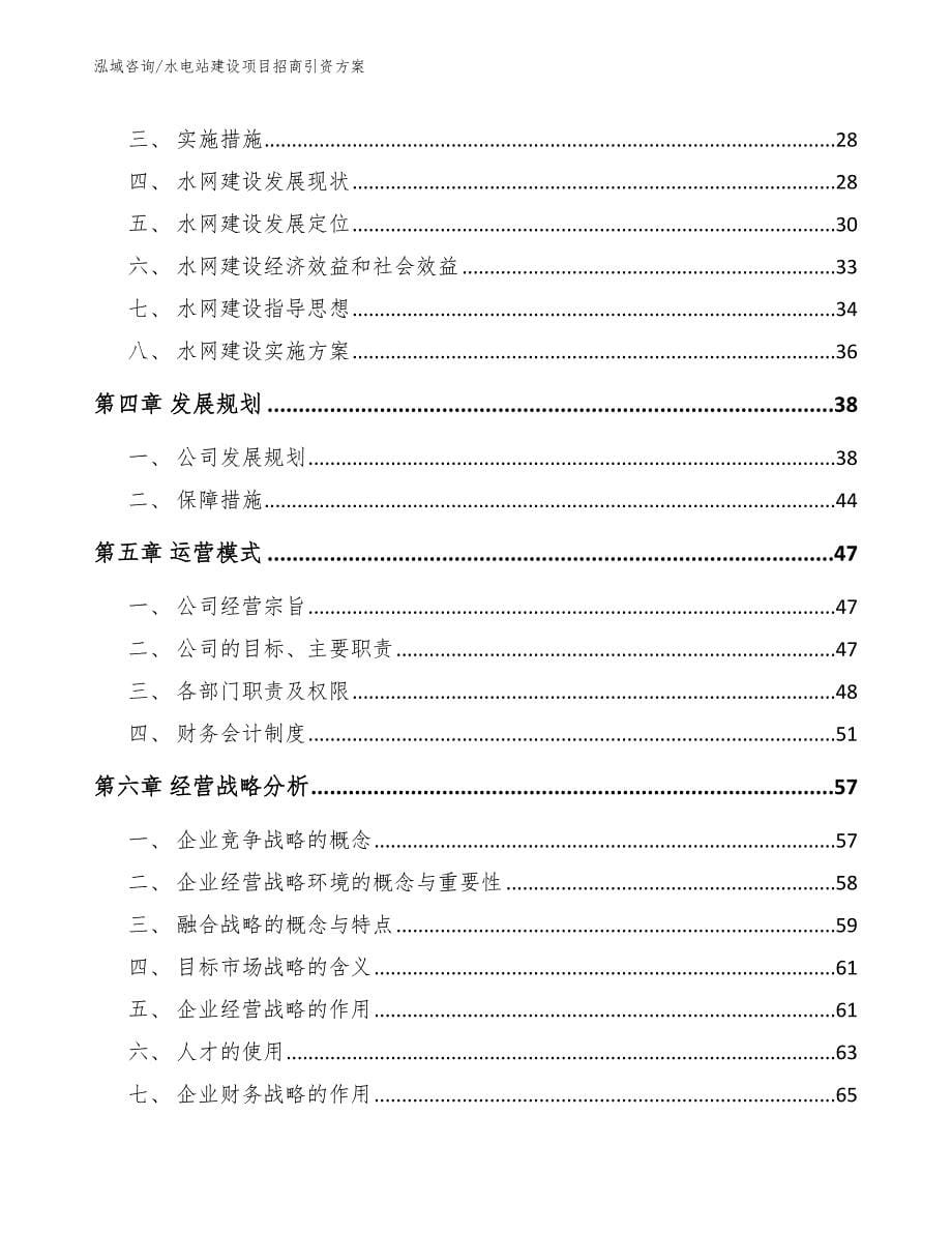 水电站建设项目招商引资方案_第5页