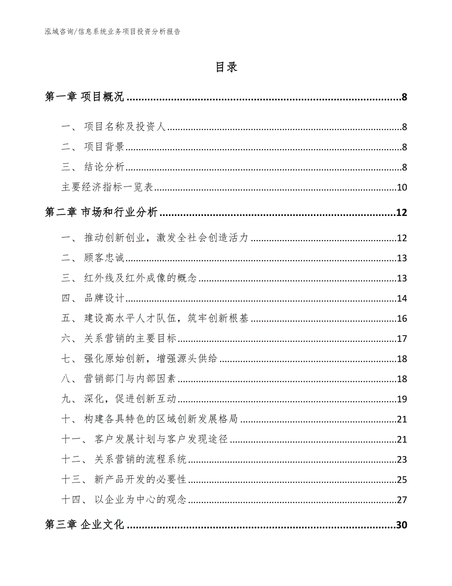 信息系统业务项目投资分析报告【模板范文】_第2页