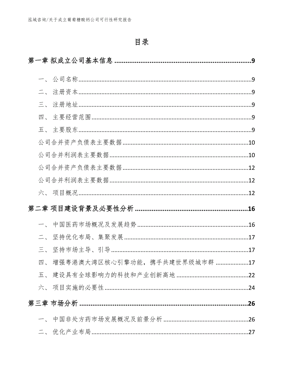 关于成立葡萄糖酸钙公司可行性研究报告模板范本_第4页