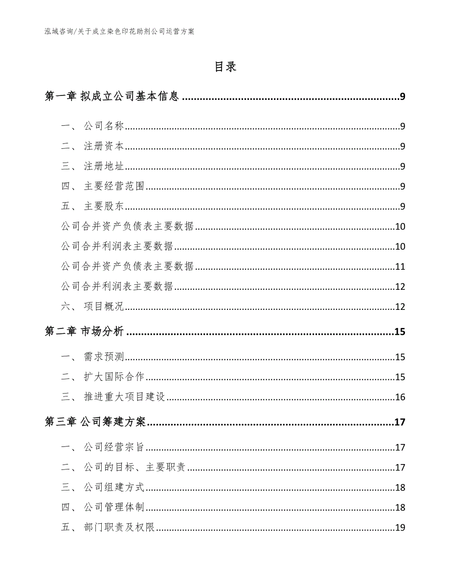 关于成立染色印花助剂公司运营方案_模板_第4页