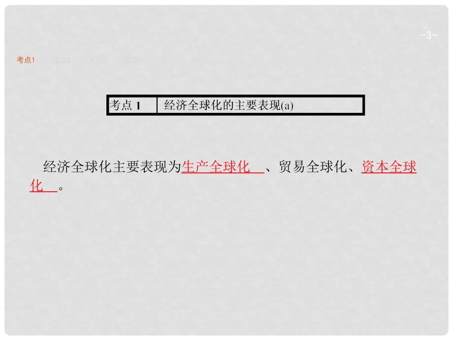 高考政治总复习 第四单元 发展社会主义市场经济 第十一课 经济全球化与对外开放课件 新人教版必修1_第3页