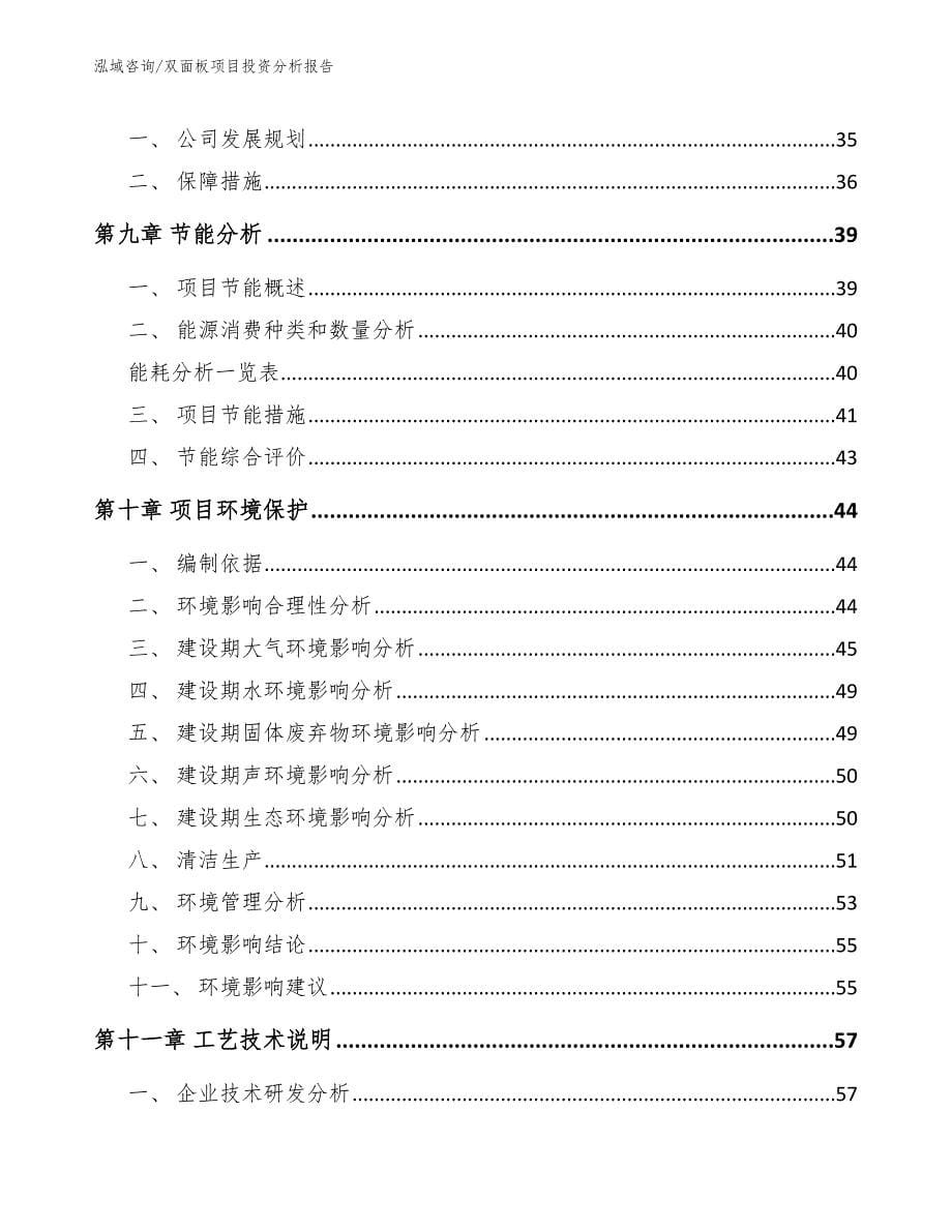 双面板项目投资分析报告【模板范本】_第5页