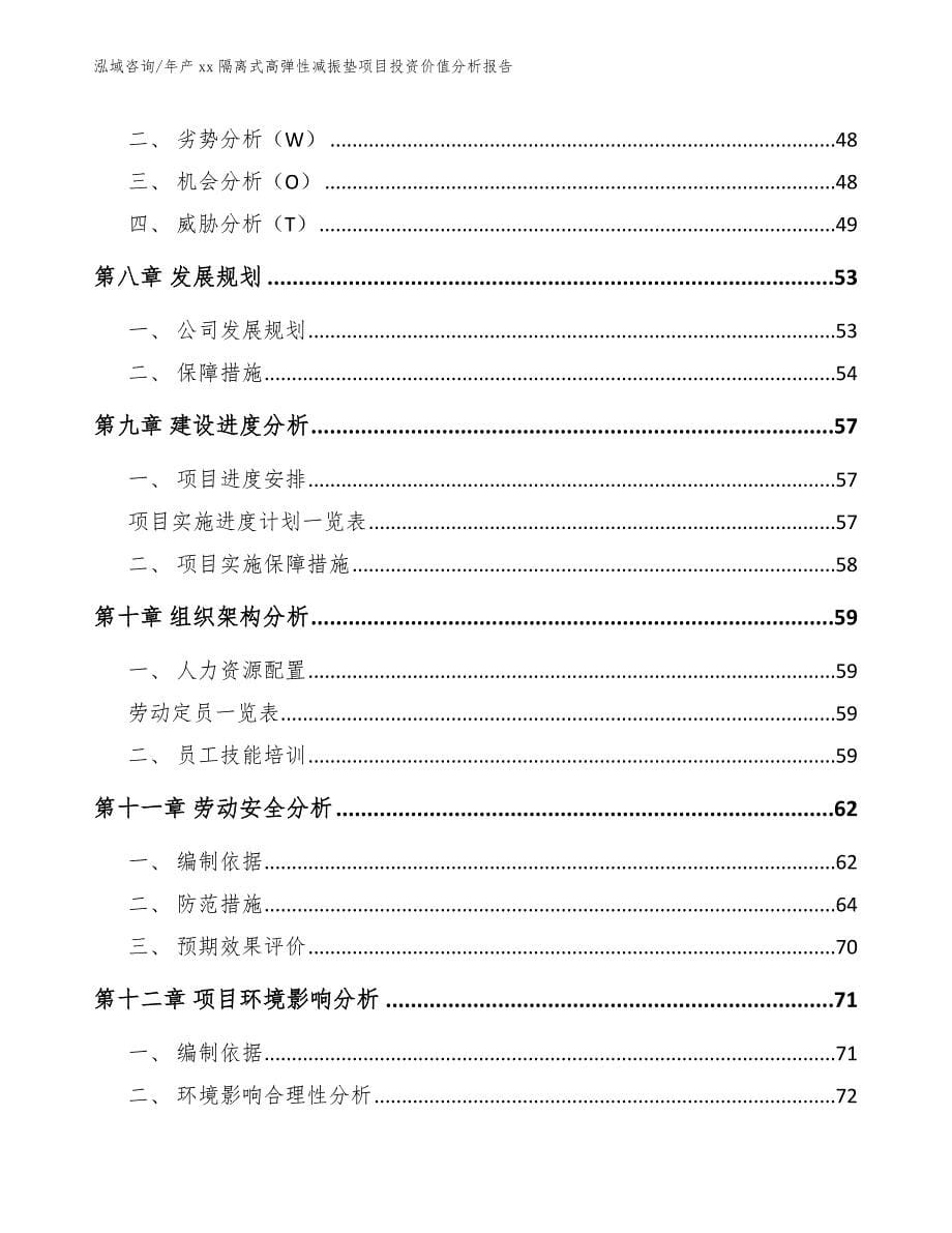 年产xx隔离式高弹性减振垫项目投资价值分析报告_第5页