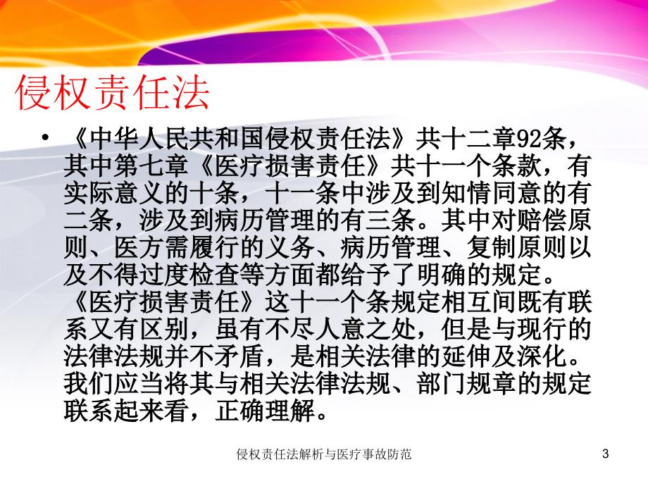 侵权责任法解析与医疗事故防范课件_第3页