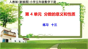 人教版新插图小学五年级数学下册第4单元《练习十三》课件