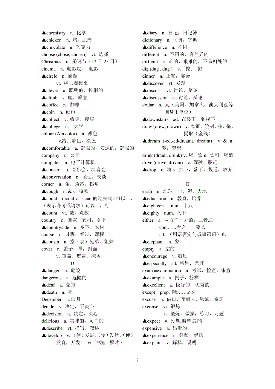 800个初中英语阅读高频核心词汇_第2页