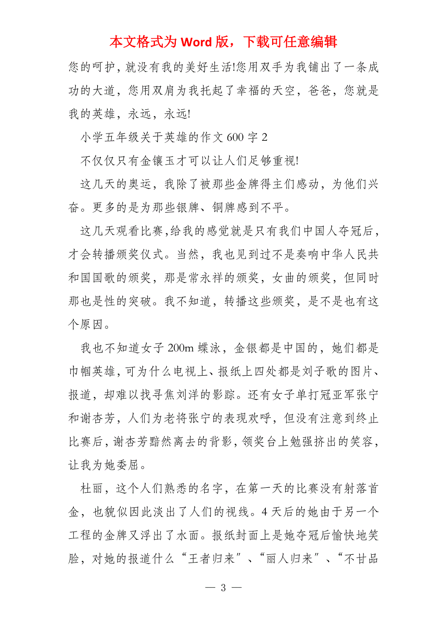 小学五年级关于英雄的600字_第3页