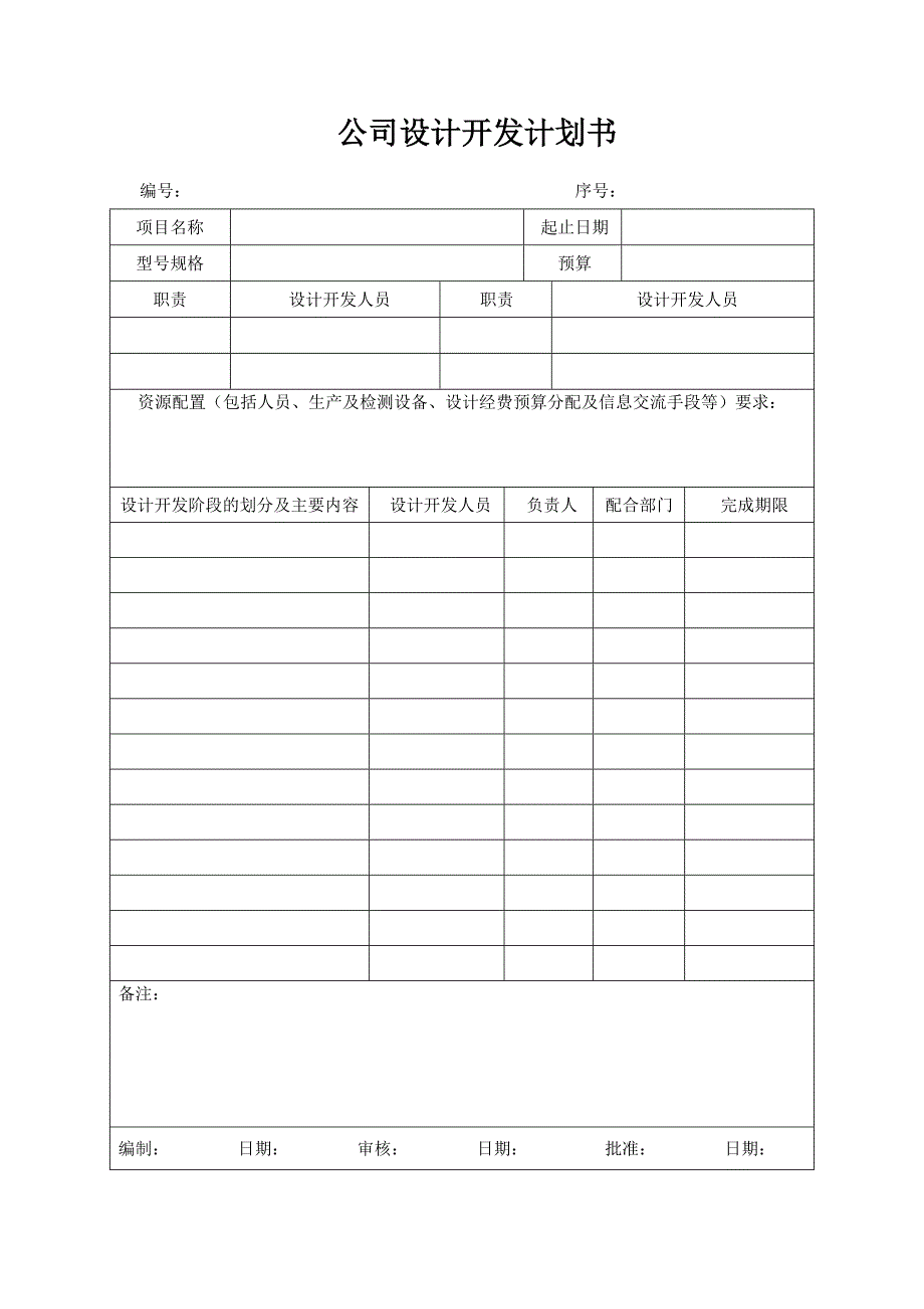 公司设计开发计划书_第1页