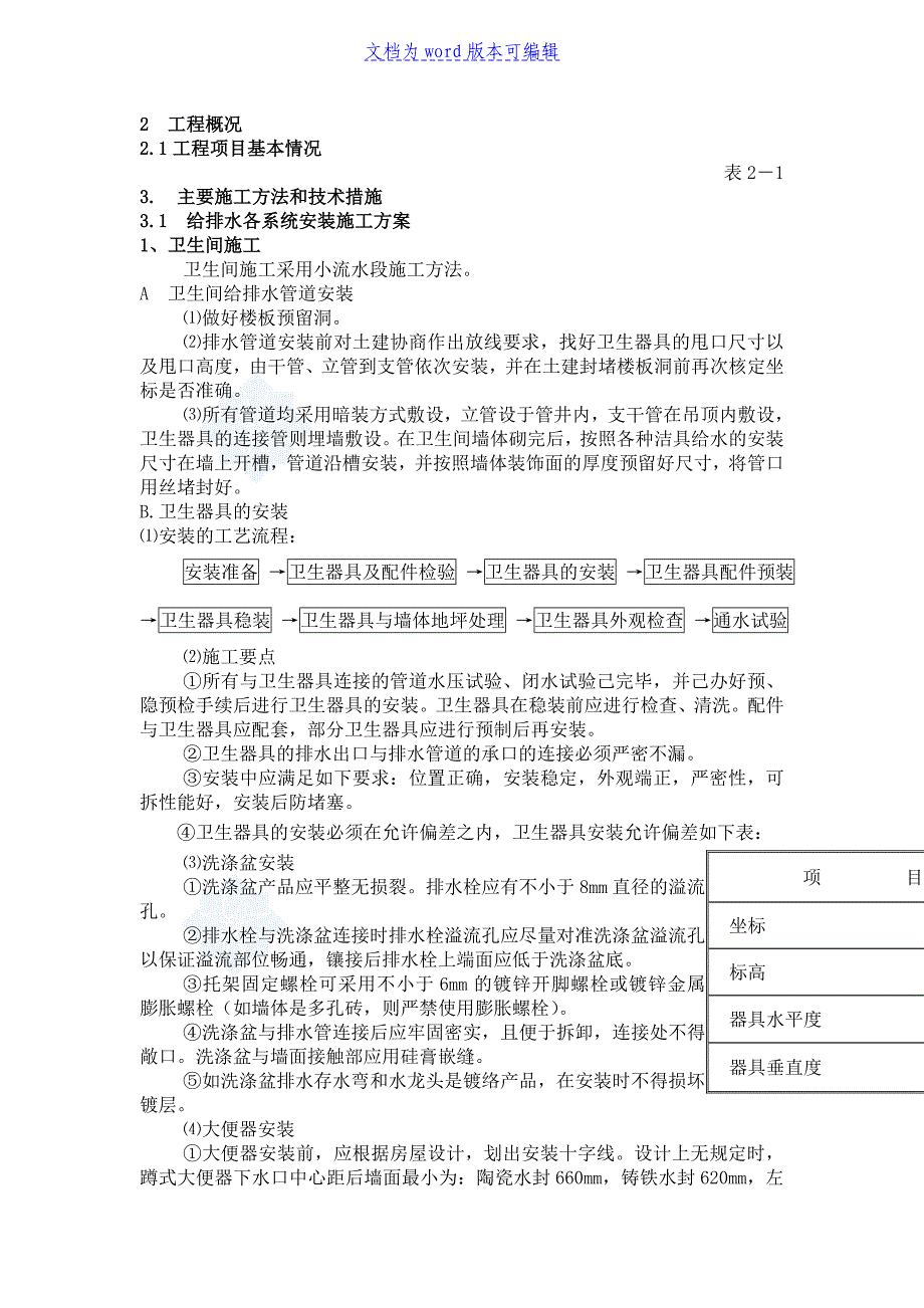 某住宅工程给排水施工方案__第2页