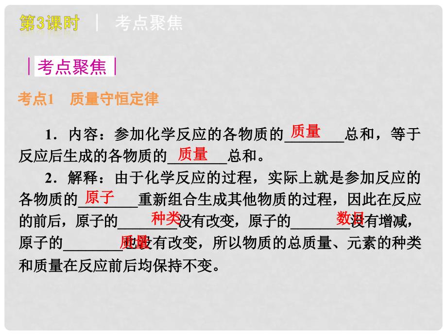 山东省烟台市郭城一中九年级化学上册《质量守恒定律》课件 新人教版_第3页