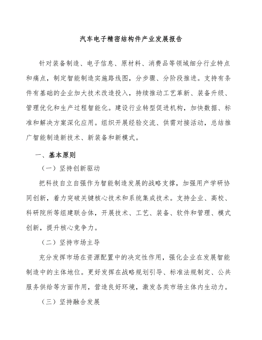 汽车电子精密结构件产业发展报告_第1页