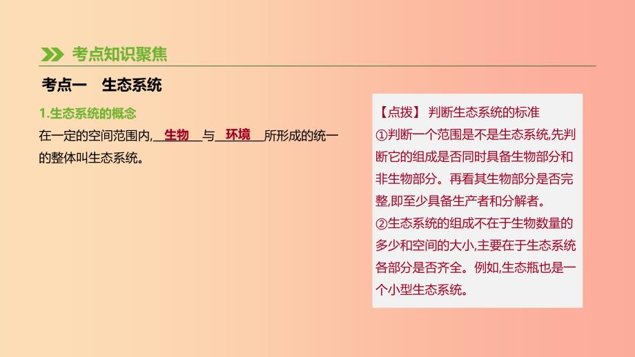 2019年中考生物 专题复习一 生物与环境 第02课时 生态系统与生物圈课件 新人教版.ppt_第2页