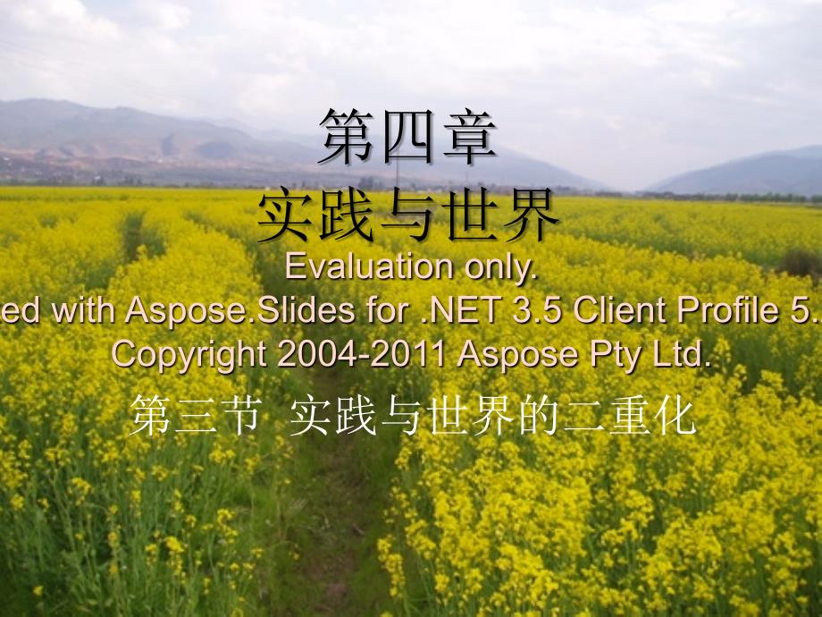 马克思主义哲学课件：实践与世界的二重化_第1页