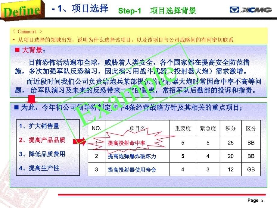 六西格玛项目报告书制作指南_第5页